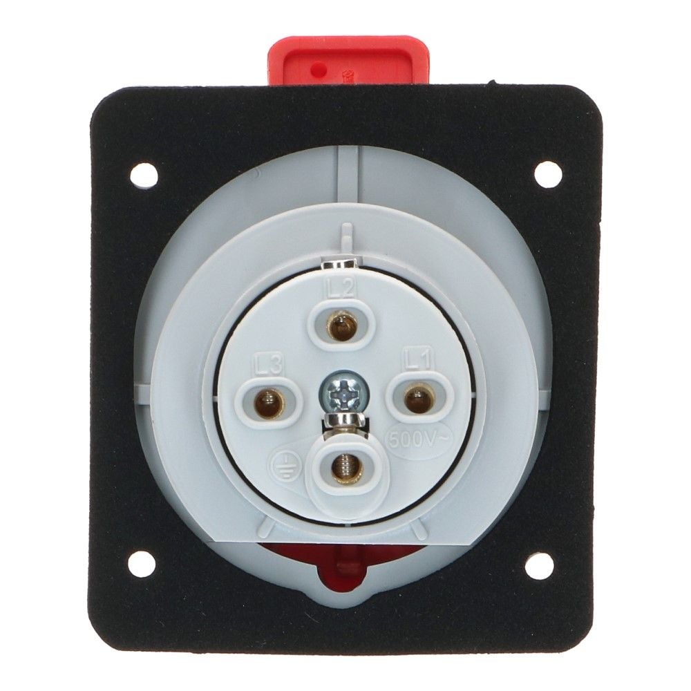 CEE female 4 polig 6H 16A IP44 inbouw wcd 380-415VAC