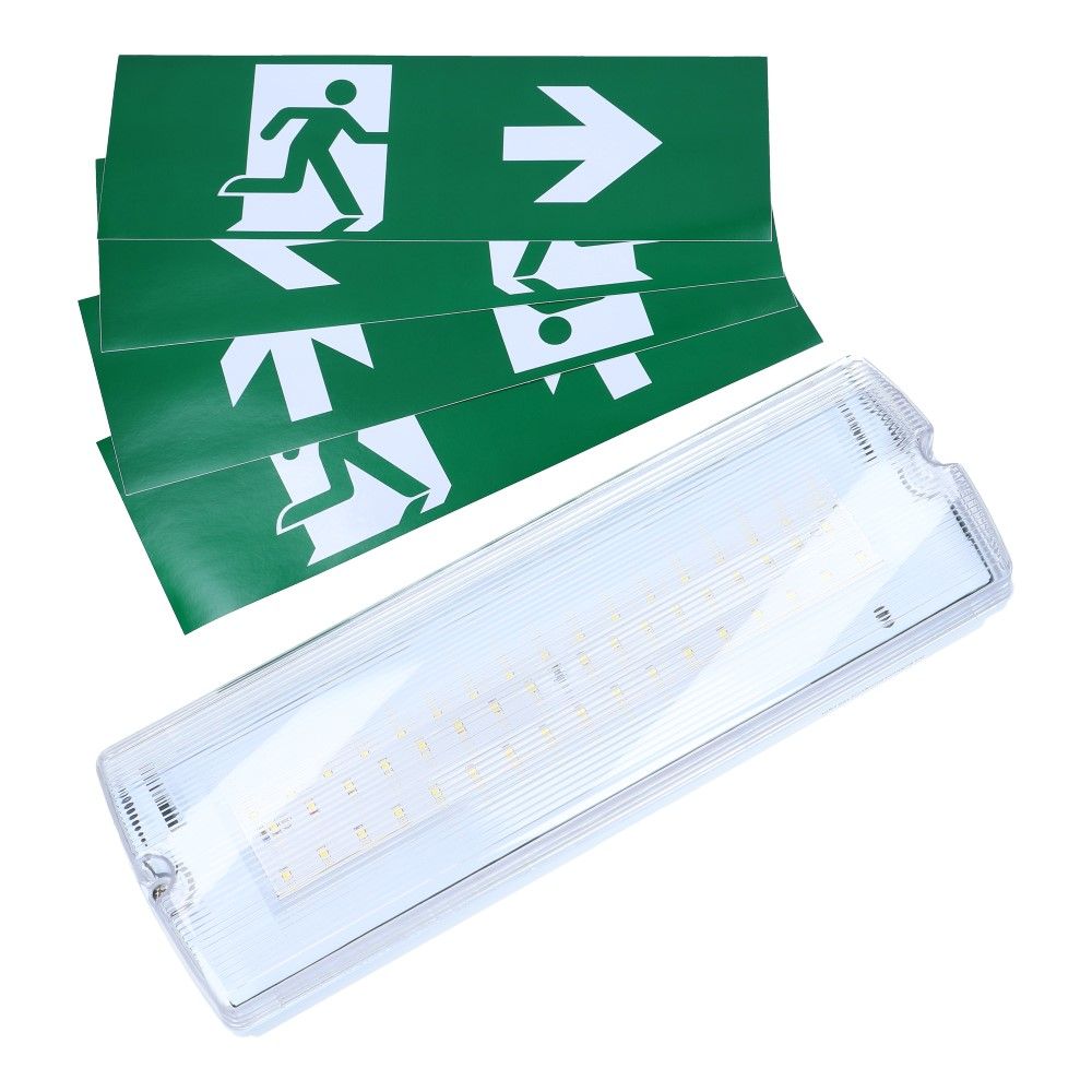 Noodverlichting wand opbouw IP65 LED 420lm met 4 pictogrammen
