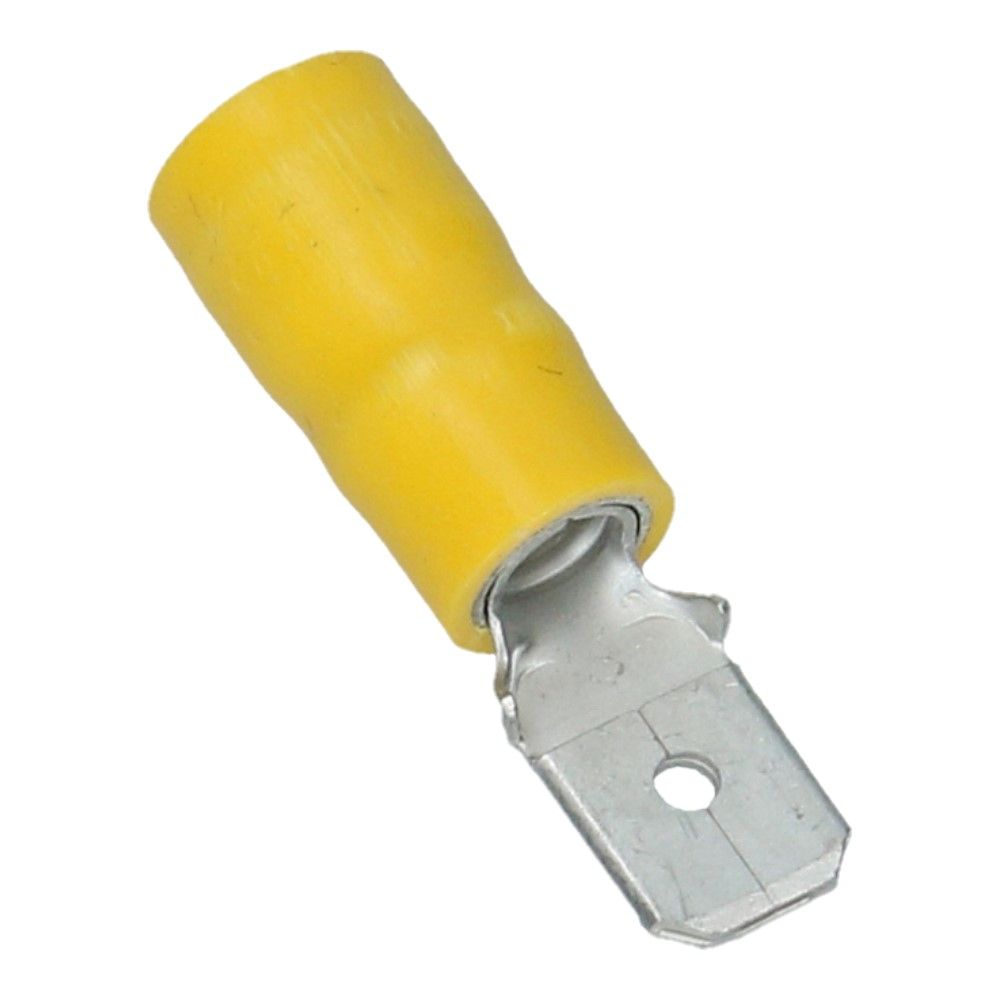 Kabelschoen vlakstekker B-6.35mm D-0.8mm Geel - 100 stuks
