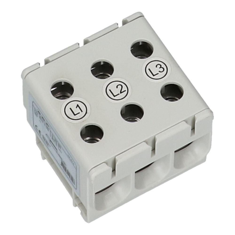 Aansluitklem CK61 grijs 2.5mm² t/m 50mm² drievoudig