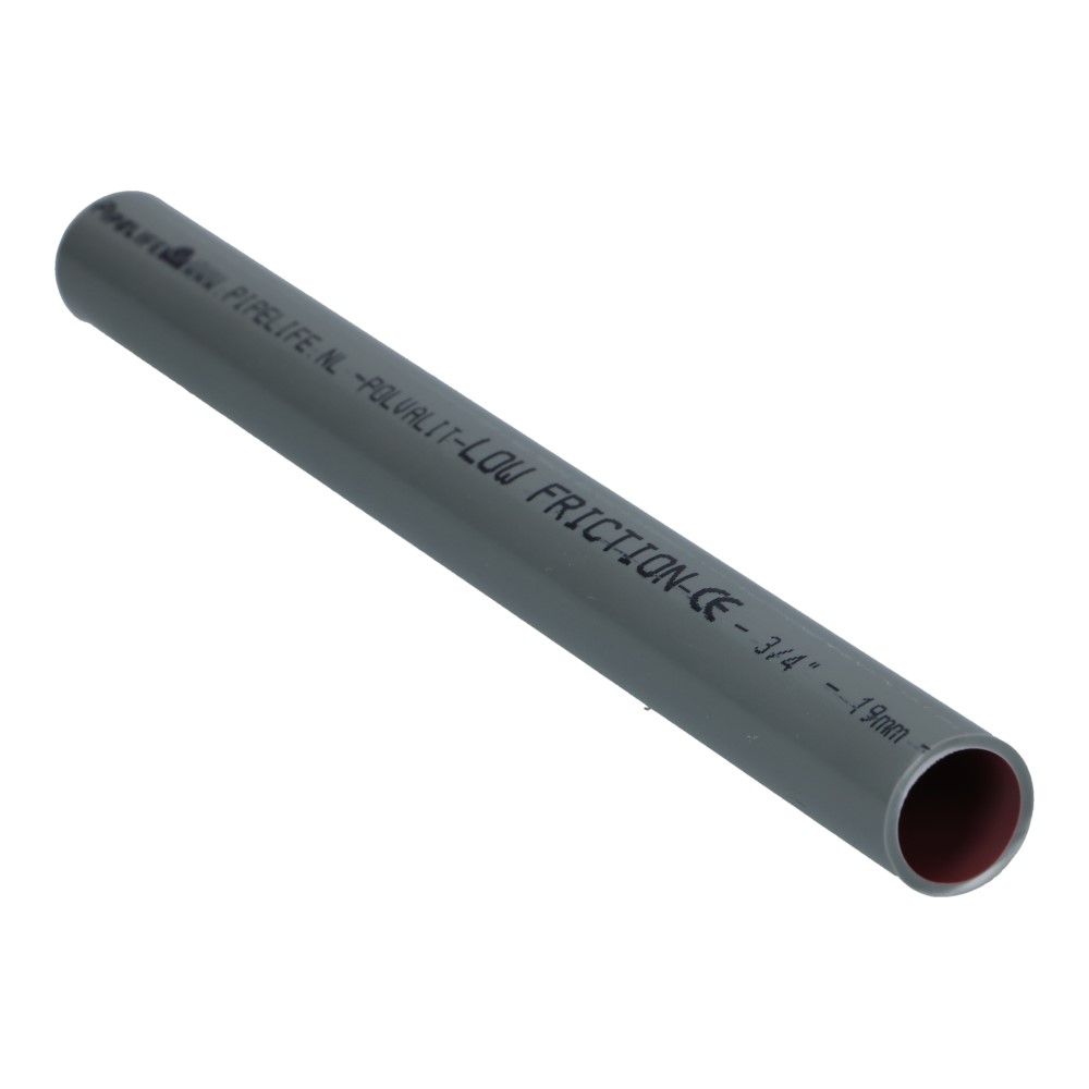 Installatiebuis slagvast hostalit grijs 19mm Polvalit VSV Low Friction lengte 2 - 100 meter