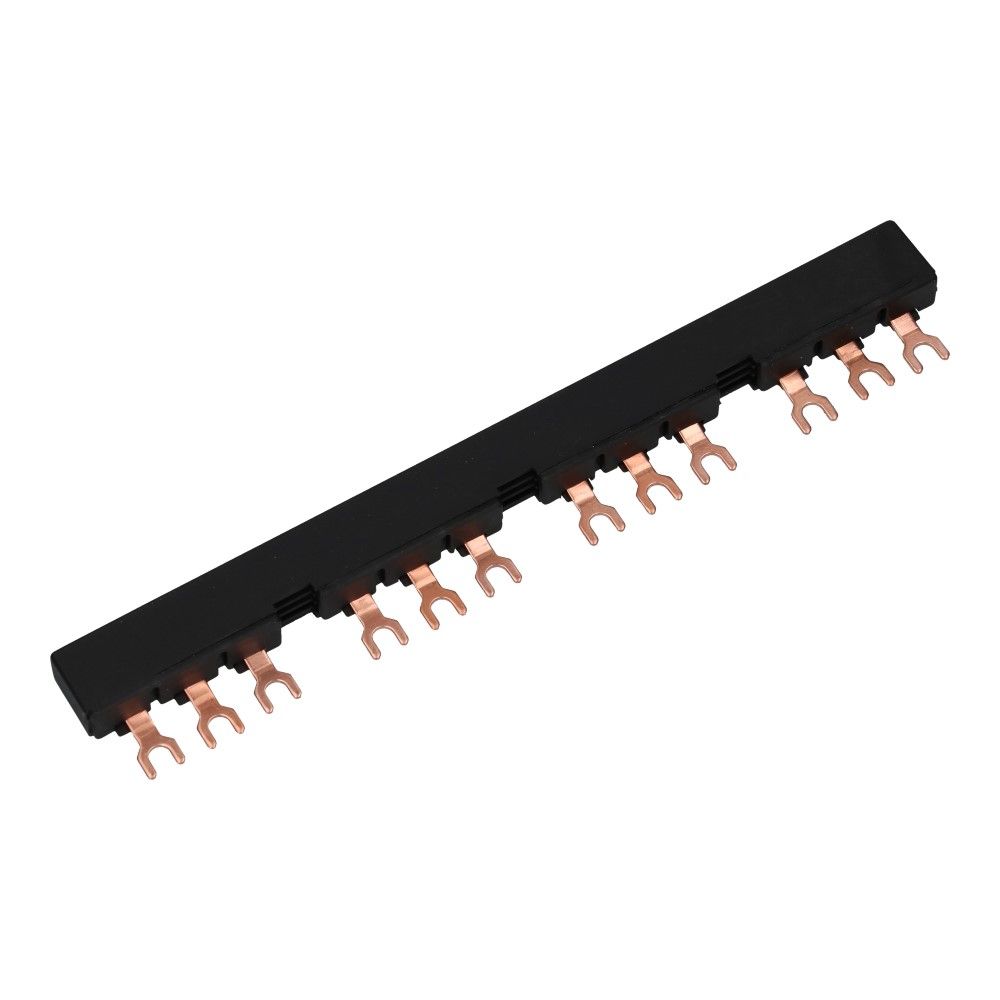Kamrail vork 3 fase 12 poles offset 9mm tbv motorbeveiliging