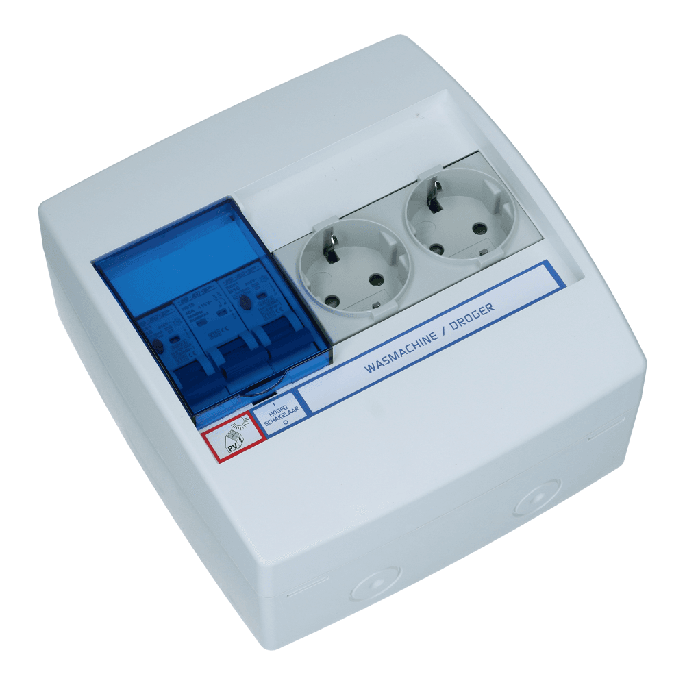 PV verdeler Blue-line 2xwcd Aardlekautomaat 16A B 30mA