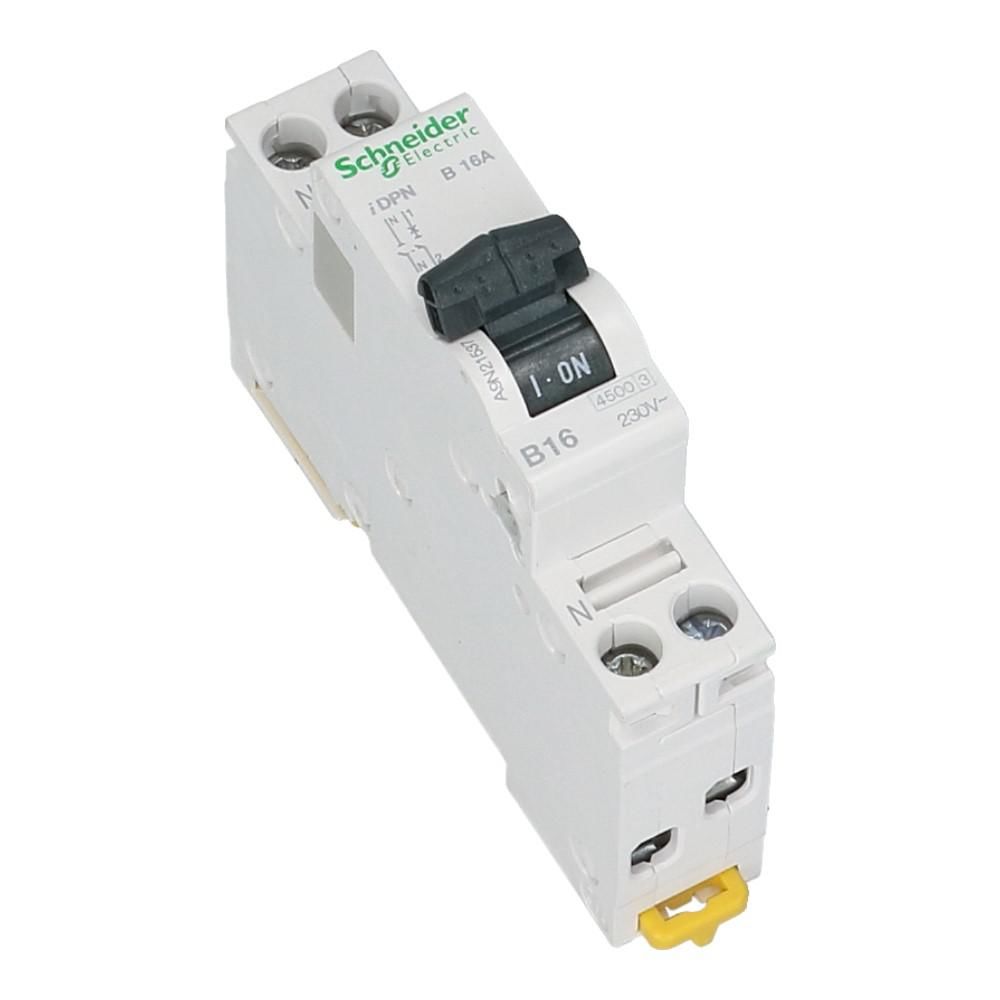 Installatieautomaat 1 polig + nul 16A C 6kA Acti9 iC40N