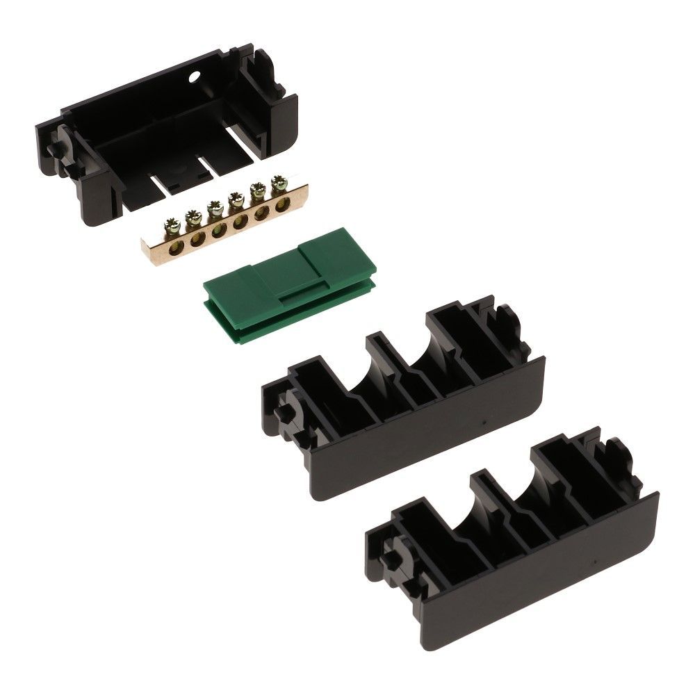 SEP Livion (6) inzetstuk buis 2x2-voudig 16/19mm met aardrail en lasklemhouder