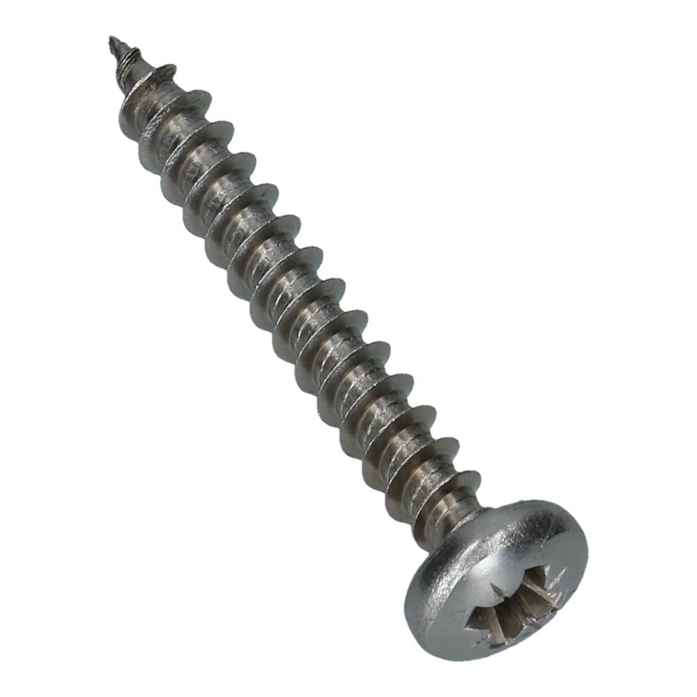 Spaanplaatschroef 6x45 bolkop RVS A2 PZ3 - 200 stuks