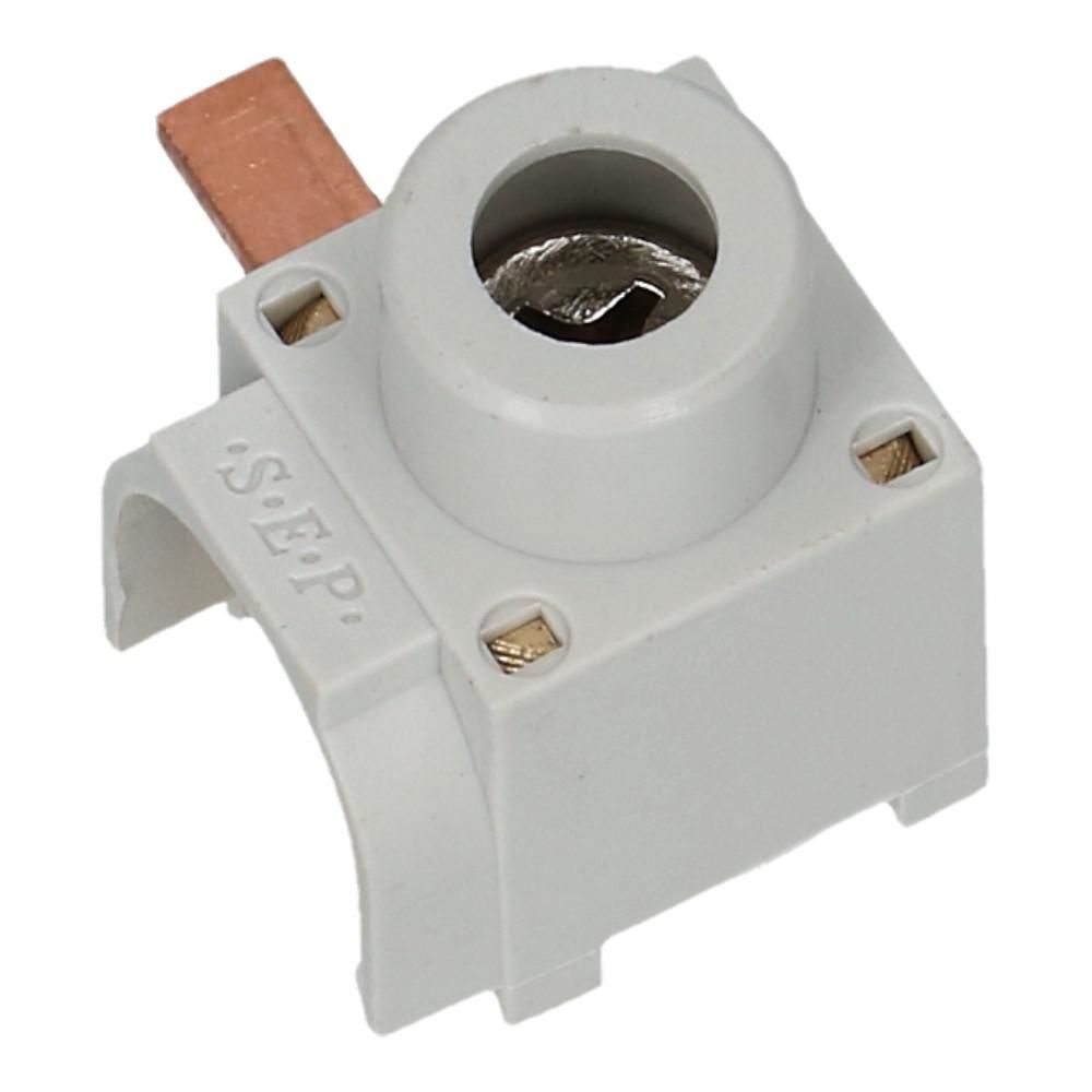 Aftakblok pin grijs 1 fase 50mm² stift 15mm zijkant