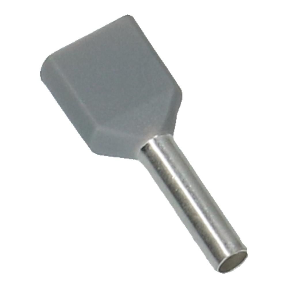 2x0.75mm² Grijs Adereindhuls - 500 stuks