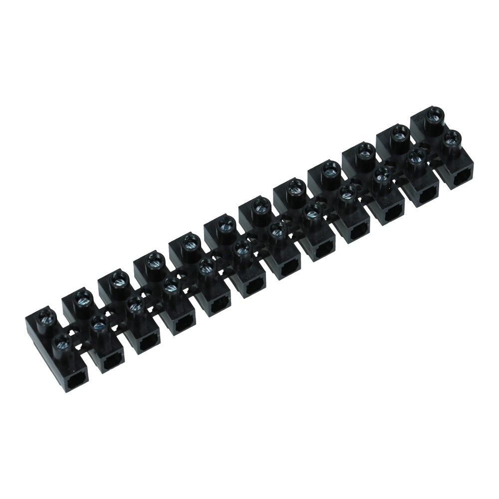 1-6mm² Kroonsteen 41A 450V 12 polig Zwart