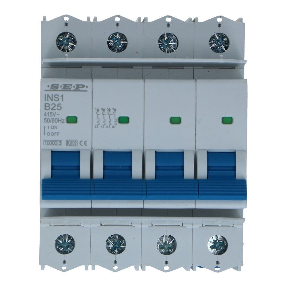 Installatieautomaat 4 polig 125A karakteristiek B 10/15A INS1
