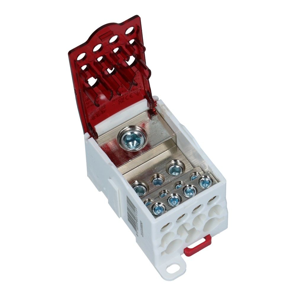 Aftakklem PDB 400A 1x185mm² - 2x35mm² 5x16mm² 4x10mm² 24.5kA