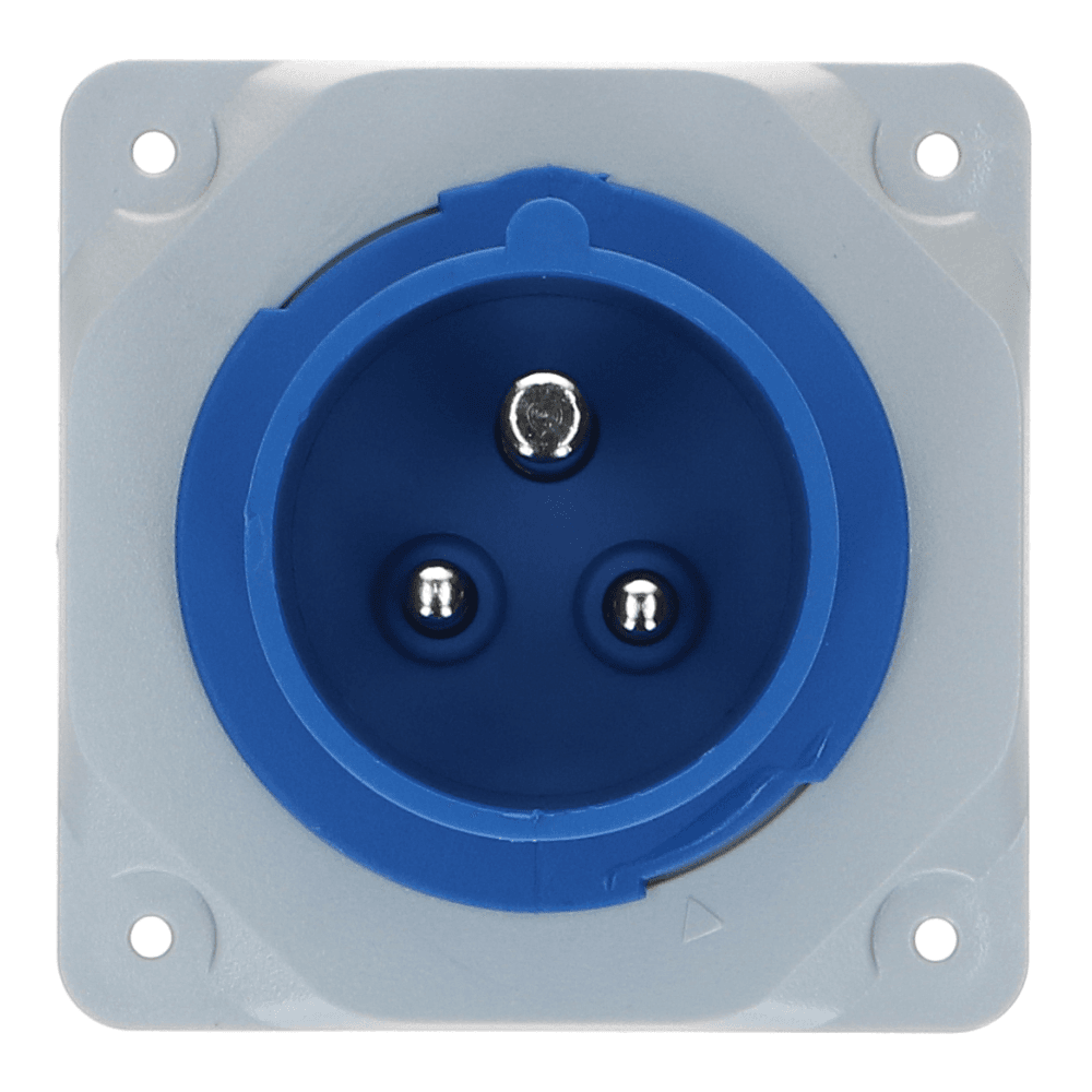 CEE male 3 polig 6H 16A IP54 inbouw wcd 220-240VAC