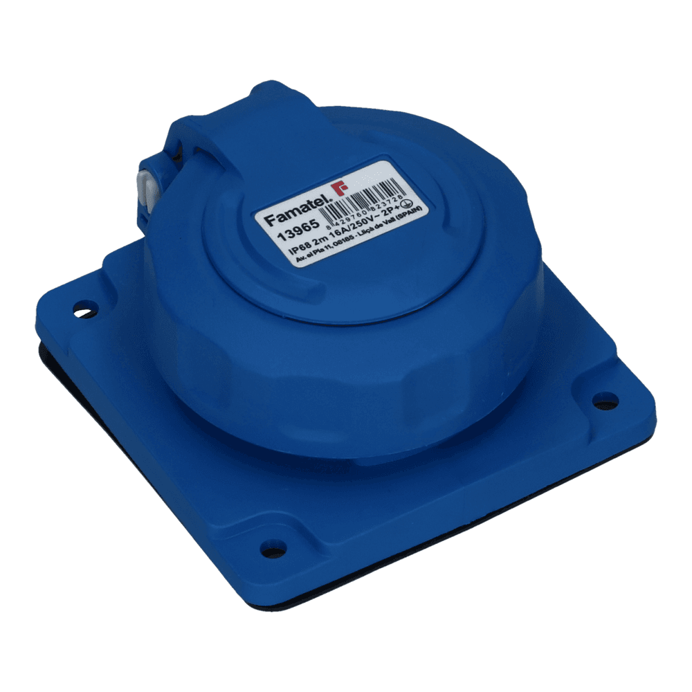 CEE schuko 3 polig 16A IP68 220-240VAC (75x75mm)