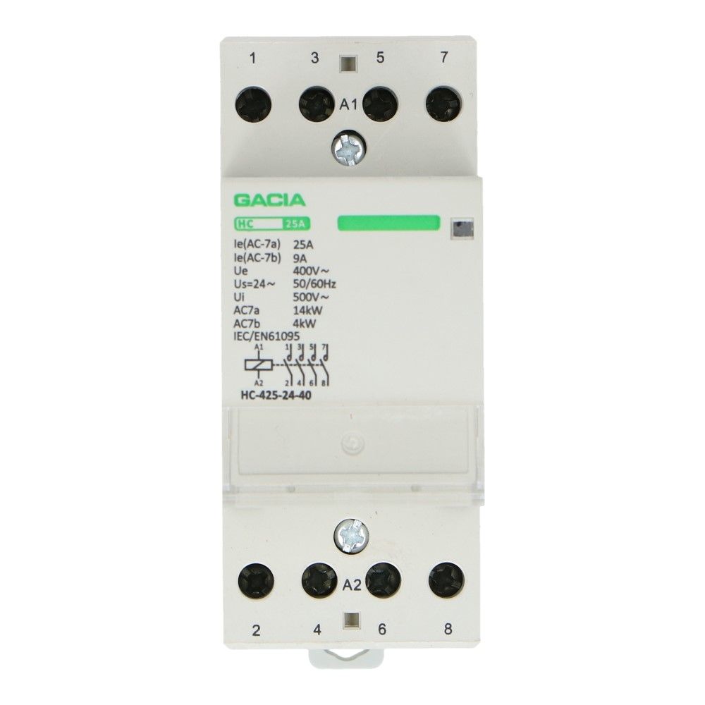 4 polig 4 NO 25A 24Vac Installatierelais