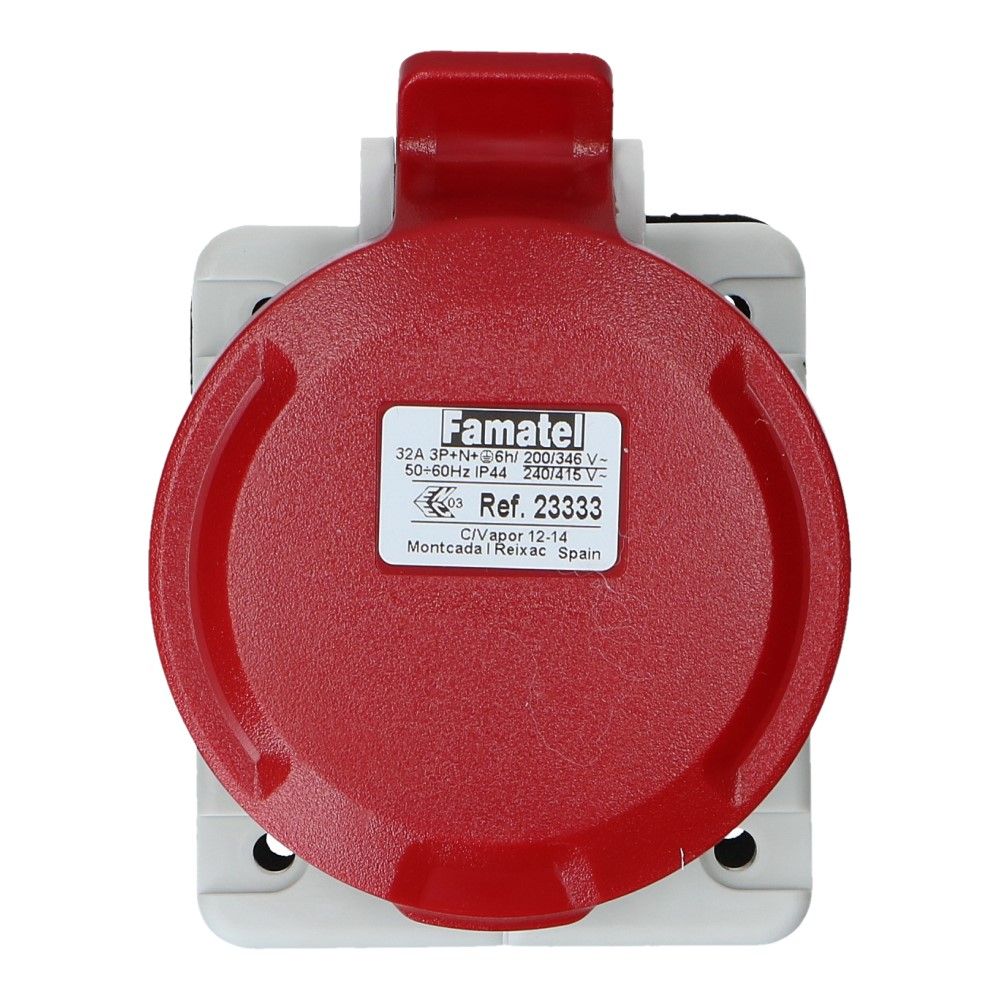 CEE female 5 polig 6H 32A IP54 inbouw wcd 380-415VAC
