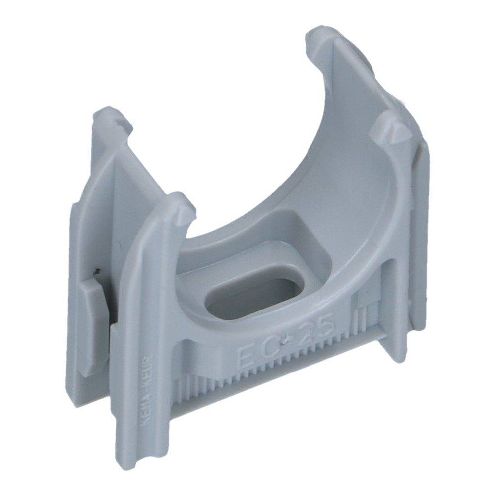 Kunststof buisklem Grijs diameter 1inch 25mm - 100 stuks