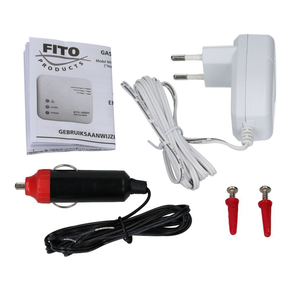 Gas melder 12V met adapter