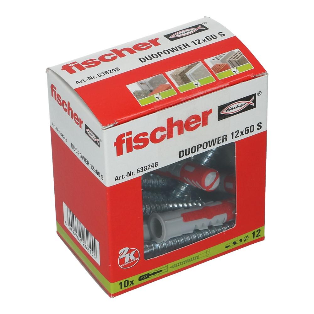 DuoPower plug universele 12x60mm met schroef 12x80mm SW13 - 10 stuks