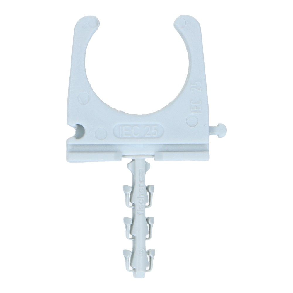 Klembeugel met plug SF Plus RC 24-25mm lichtgrijs - 50 stuks
