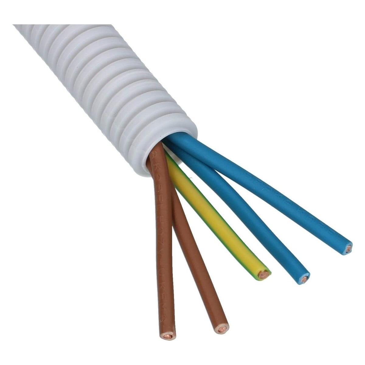 Voorbedraad Flexbuis 5x2.5mm² gg, bl, br 20mm - 100 meter