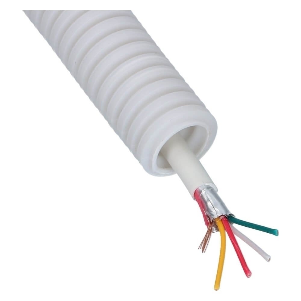 Voorbedraad Flexbuis Alarm 4x0.22mm² 16mm - 100 meter