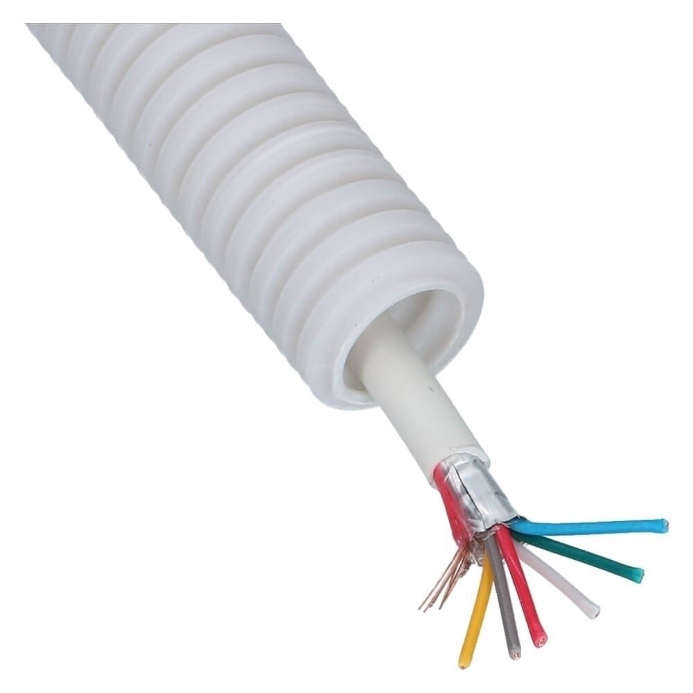 Voorbedraad Flexbuis Alarm 6x0.22mm² 16mm - 100 meter