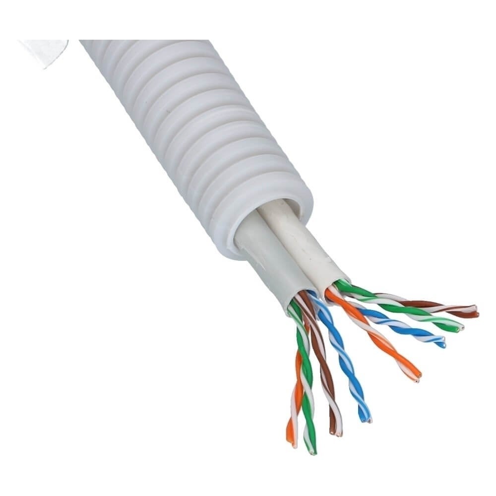 Voorbedraad Flexbuis UTP 2x Cat5e 20mm - 100 meter
