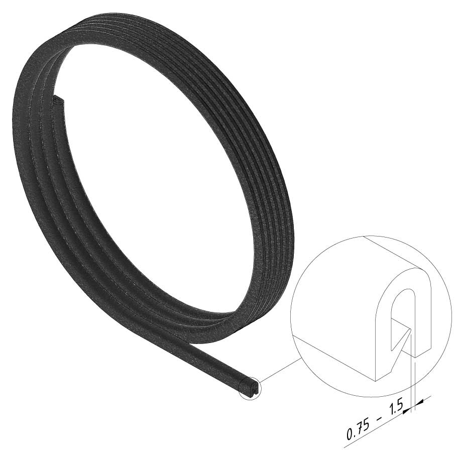 Kabelgoot randbescherming PVC - 10 meter