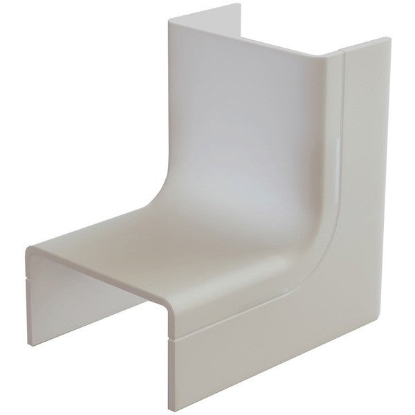 Binnenbocht met bodemstuk 25x13mm creme - 2 stuks