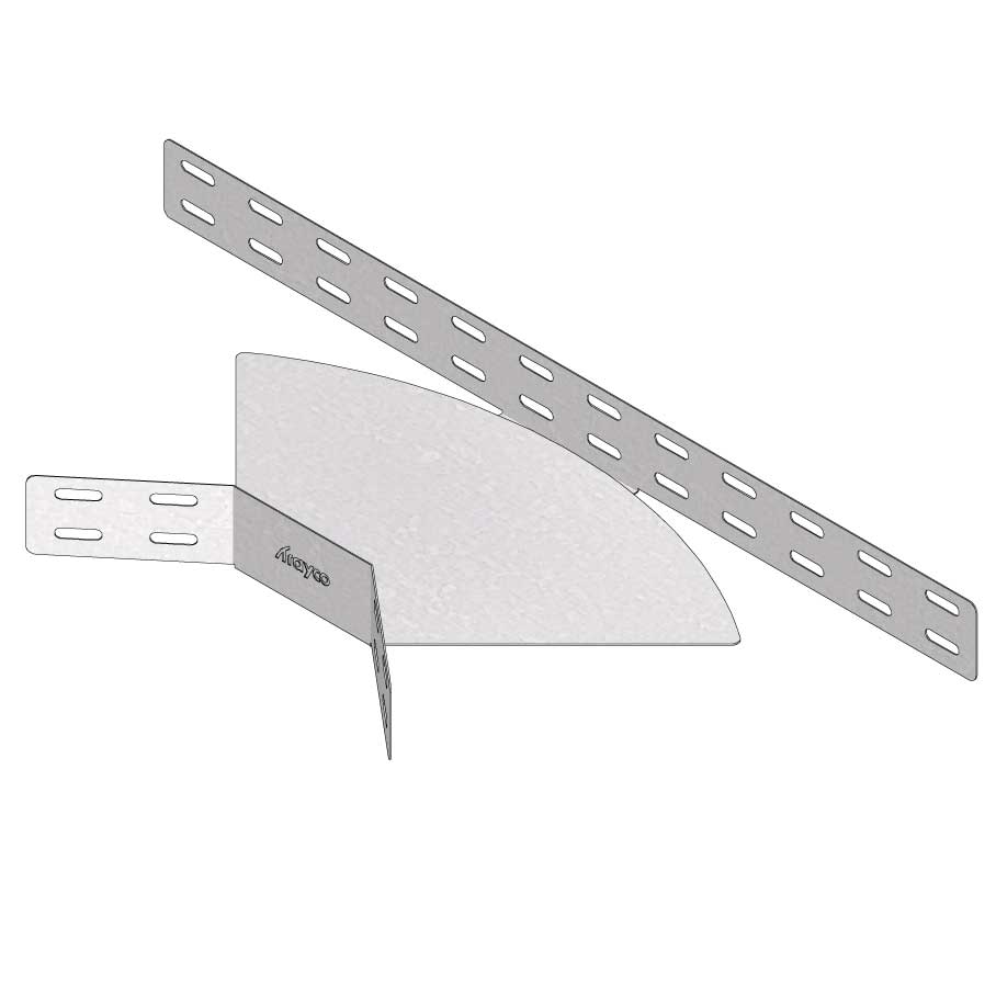 Kabelgoot verstelbare bocht 90°-170° 300x60mm Sendzimir verzinkt