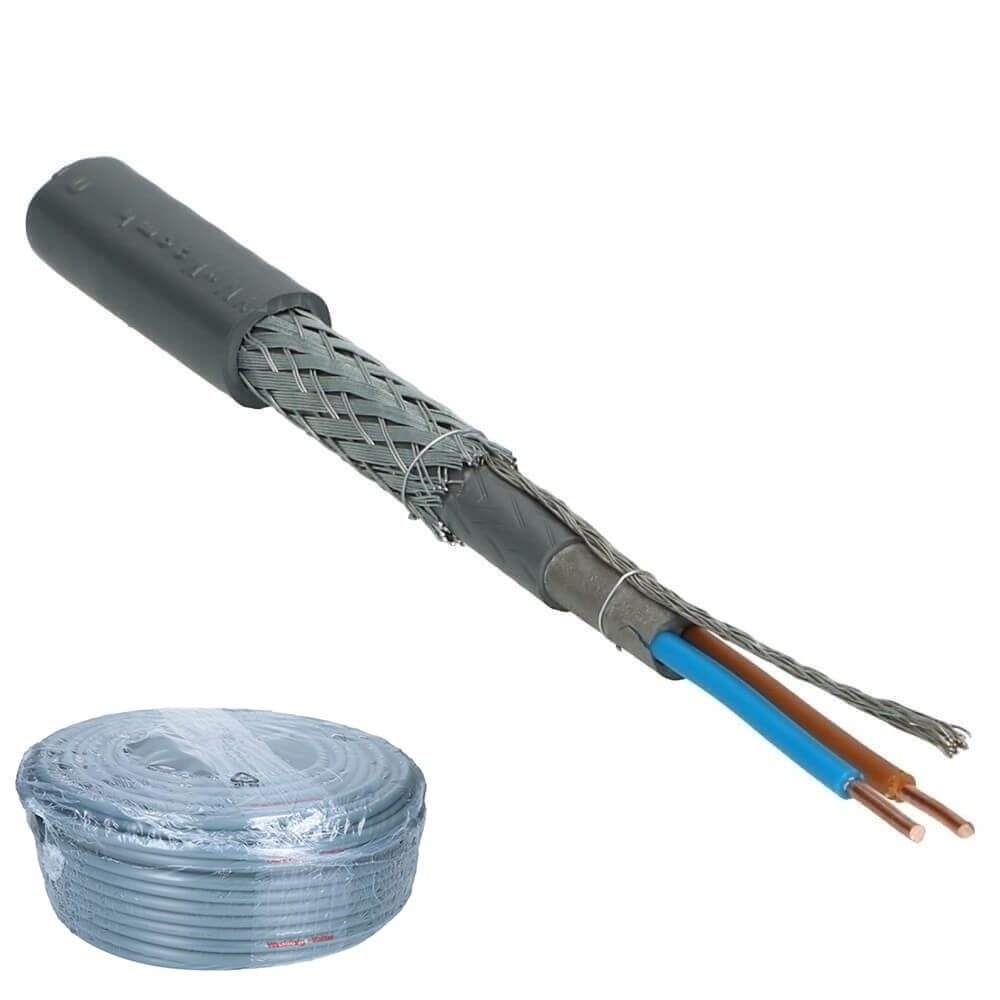 Grondkabel VO-YMvKas 2x1.5mm² Dca-s2,d2,a3 - 100 meter