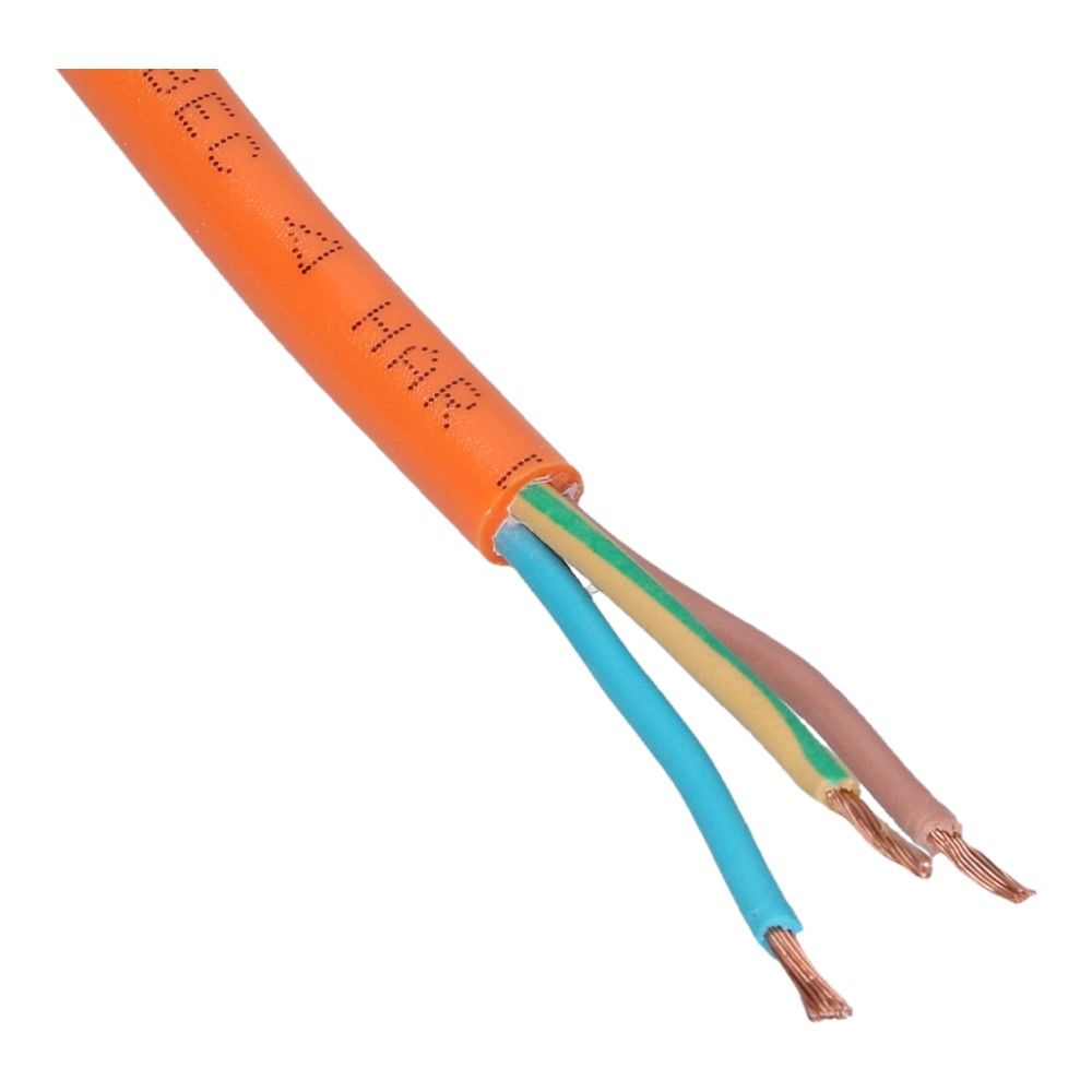 Pur kabel H05BQ-F 3x0.75mm² oranje halogeenvrij - 100 meter