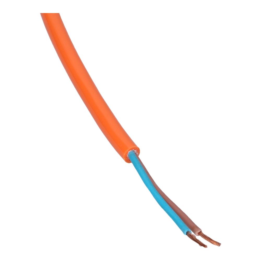 Pur kabel H05BQ-F 2x0.75mm² oranje halogeenvrij - 100 meter