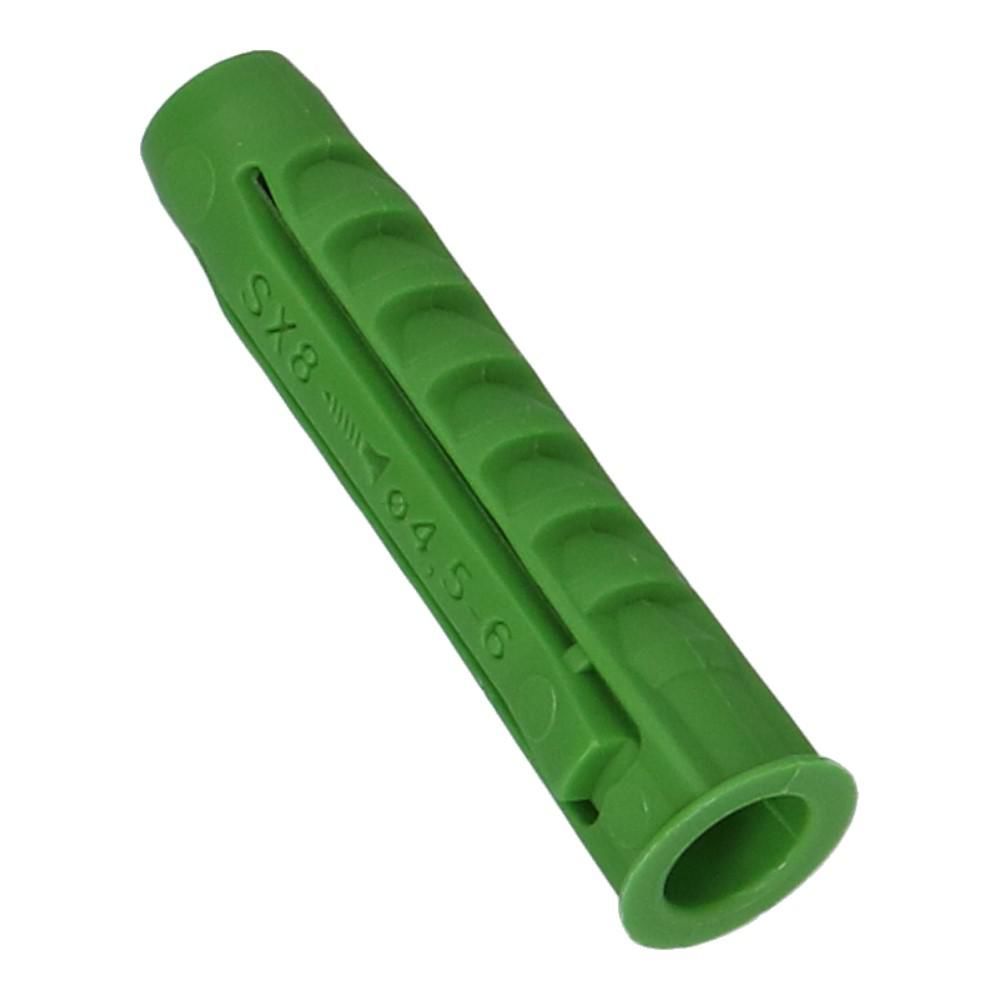 Nylon plug SX Green met rand 8x40mm - 90 stuks