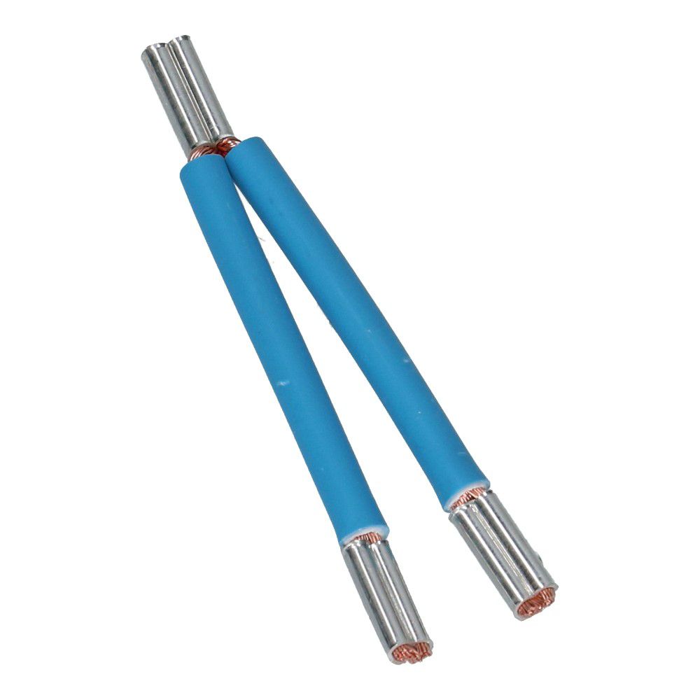 Montagedraad met vertind huls dubbel blauw 2.5mm² 320-320mm halogeenvrij 90°C 