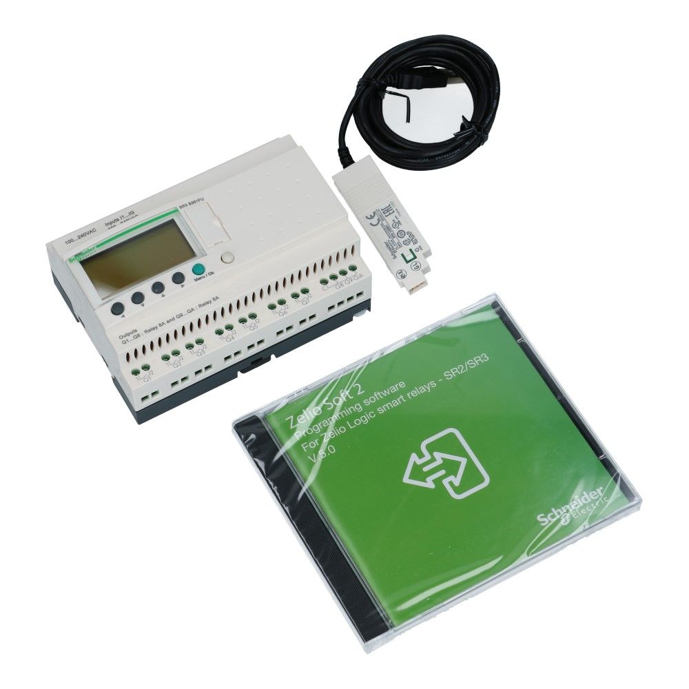 Zelio PLC Kit met klok 26I-O 16in 10uit met scherm 100-240VA