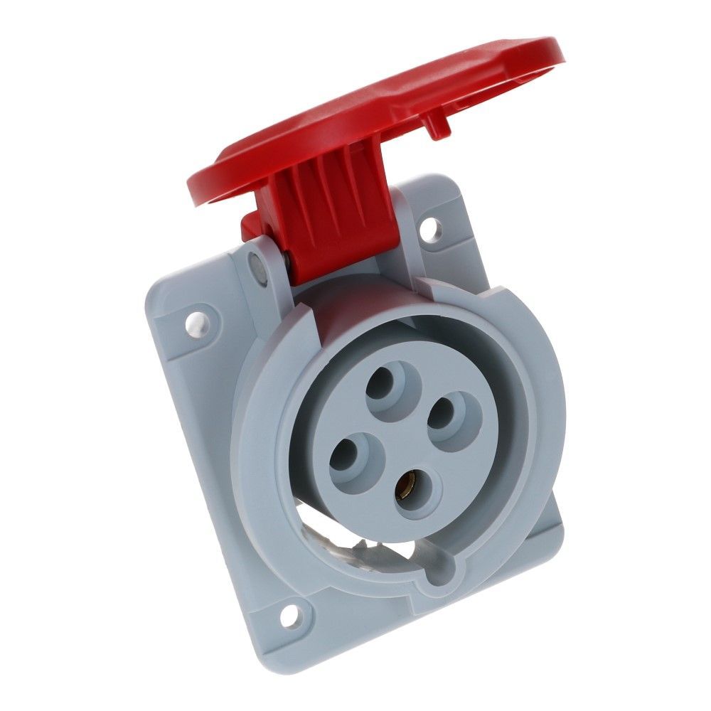 CEE female 4 polig 6H 32A IP44 inbouw wcd 380-415VAC CEE female 4 polig 6H 32A IP44 inbouw wcd 380-415VAC