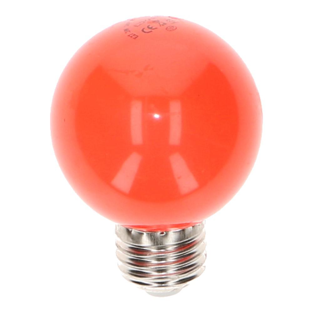LED kogellamp G60 3W E27 rood