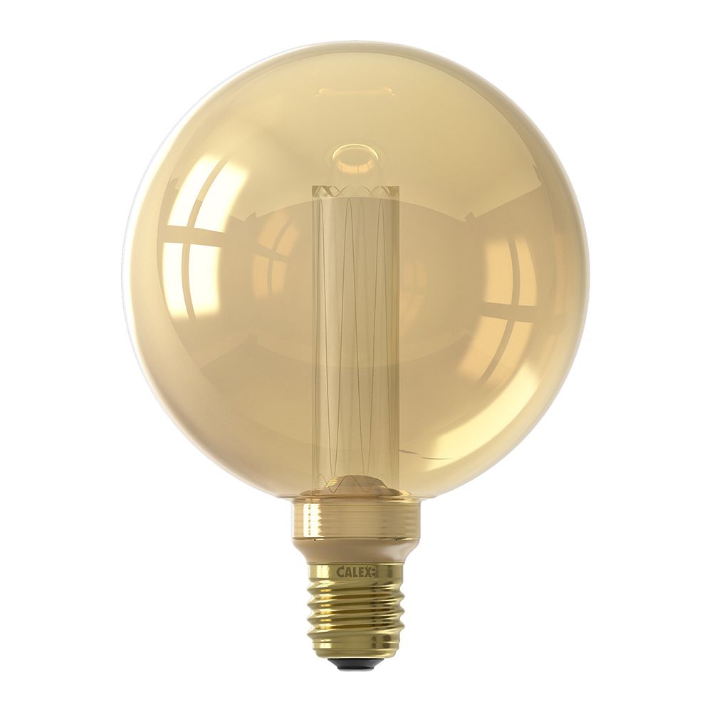 Calex LED Globe lamp goud G125 E27 3.5W 120lm 1800K dimbaar