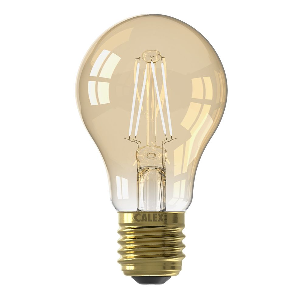 Calex LED Filament lamp goud A60 E27 4.5W 470lm 2100K dimbaar