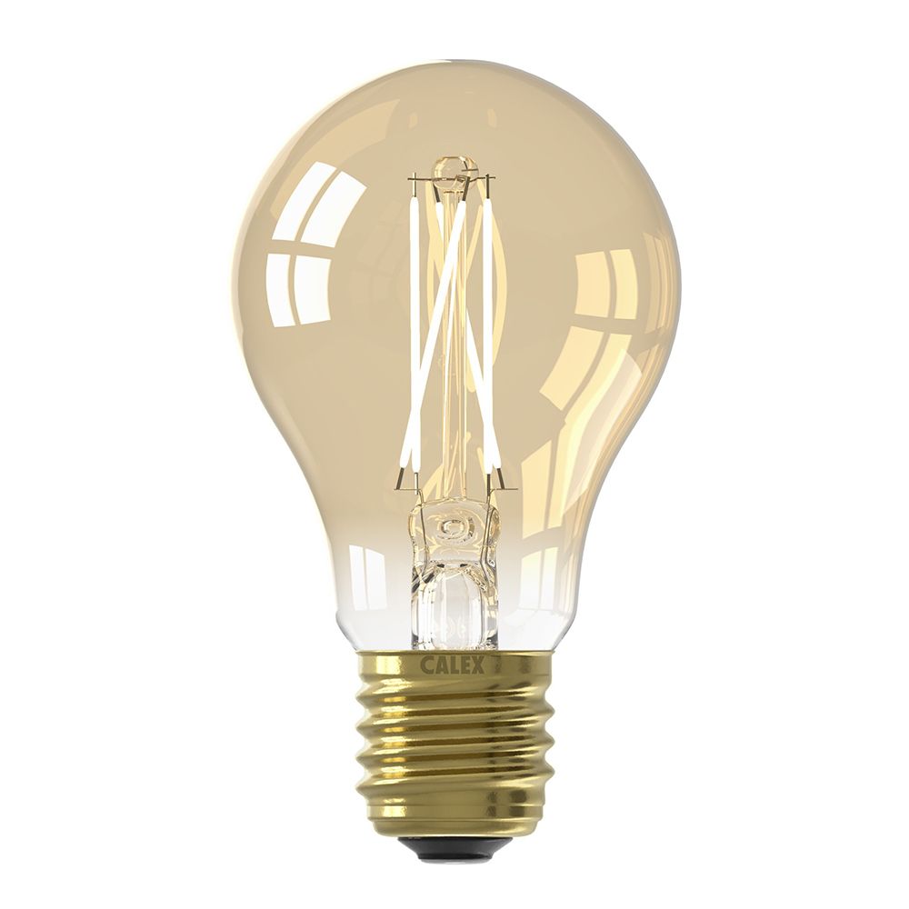 Calex LED Filament lamp goud A60 E27 7.5W 806lm 2100K dimbaar