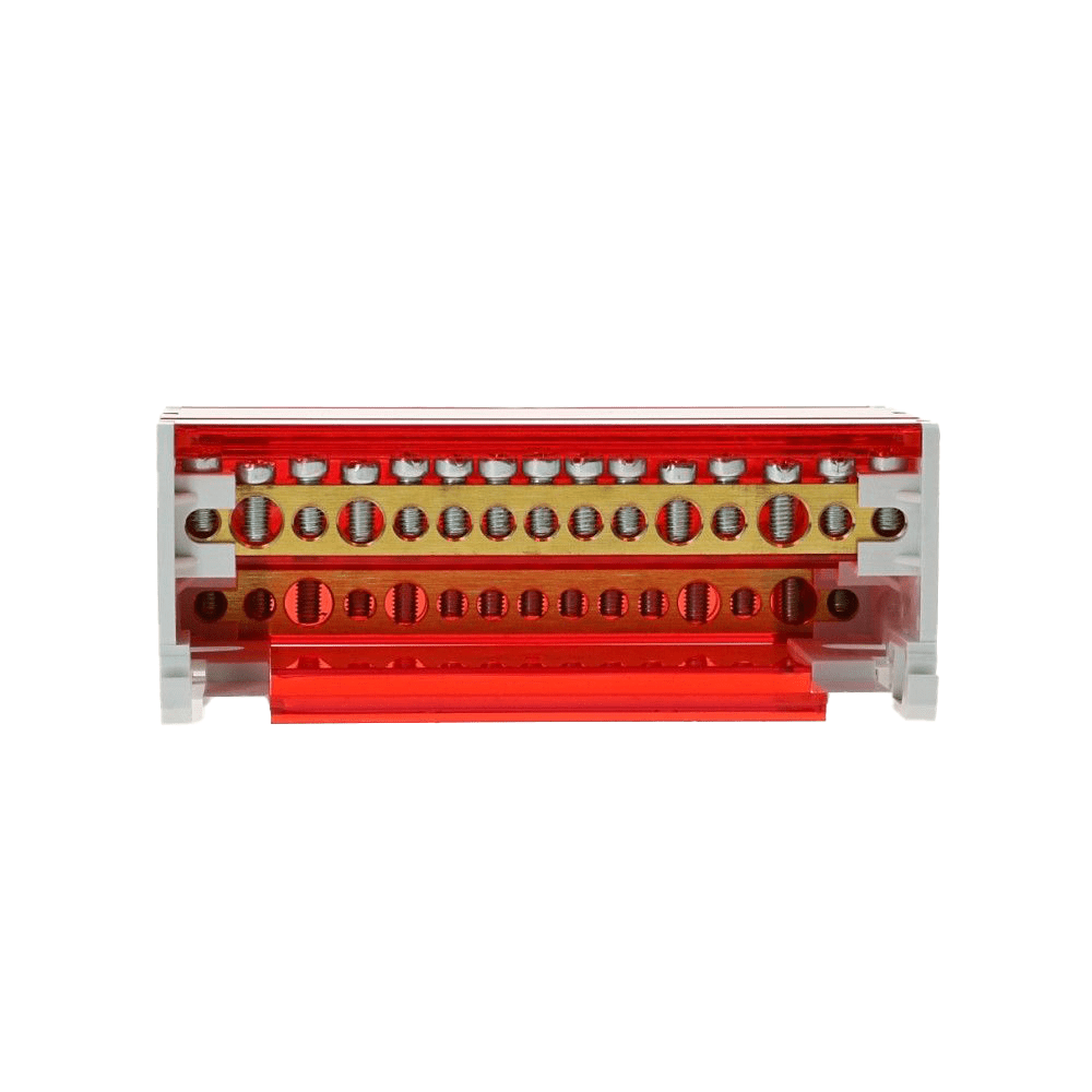 Verdeelblok RVT 125A 4 rijen 15 aansluitingen 500VAC Verdeelblok RVT 125A 4 rijen 15 aansluitingen 500VAC