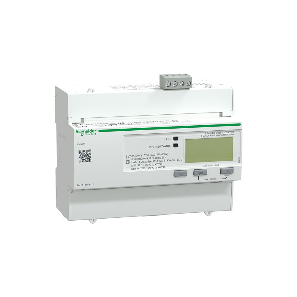 kWh meter P/U/I 3 Fase + nul 125A Modbus MID Factureerbaar kWh meter P/U/I 3 Fase + nul 125A Modbus MID Factureerbaar