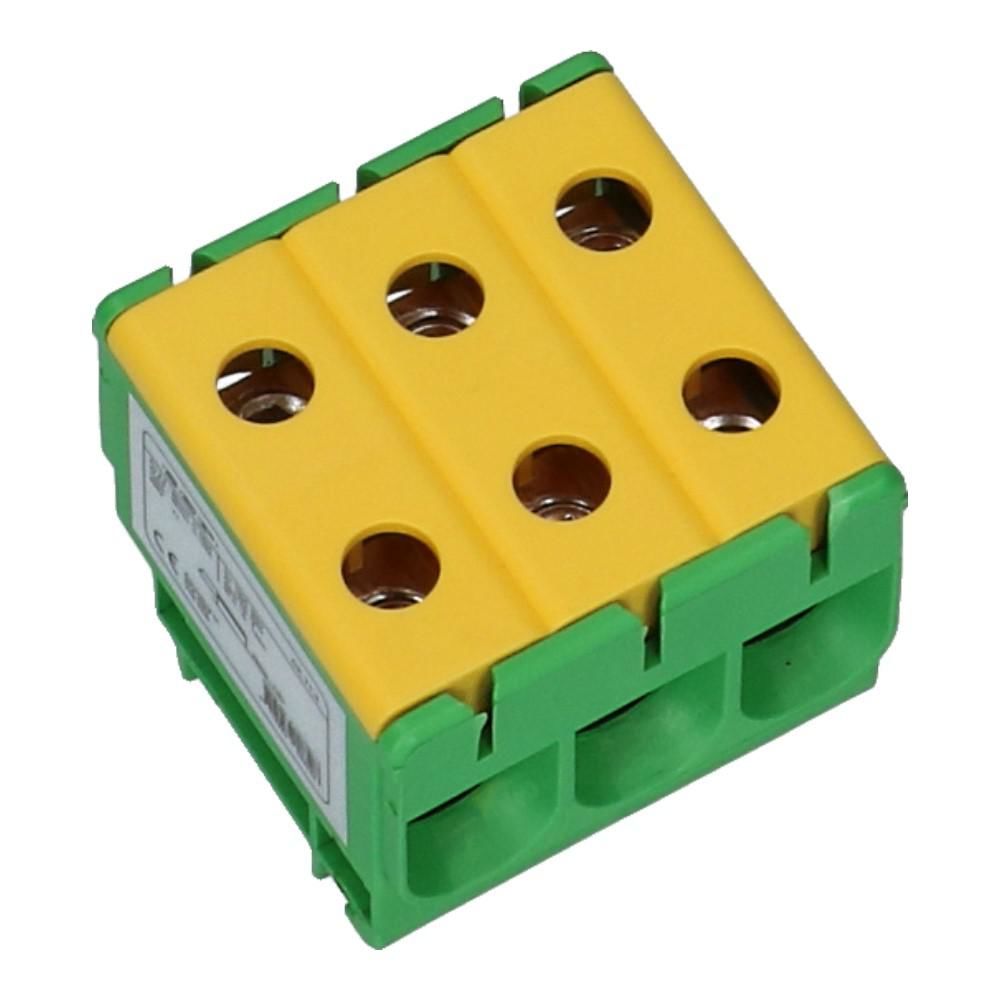 Aftakklem CK71 geel/groen 2.5mm² t/m 50mm² drievoudig