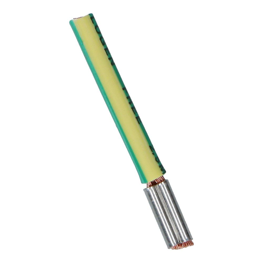 Montagedraad met vertind huls geel-groen 2.5mm² 390mm halogeenvrij 90°C 