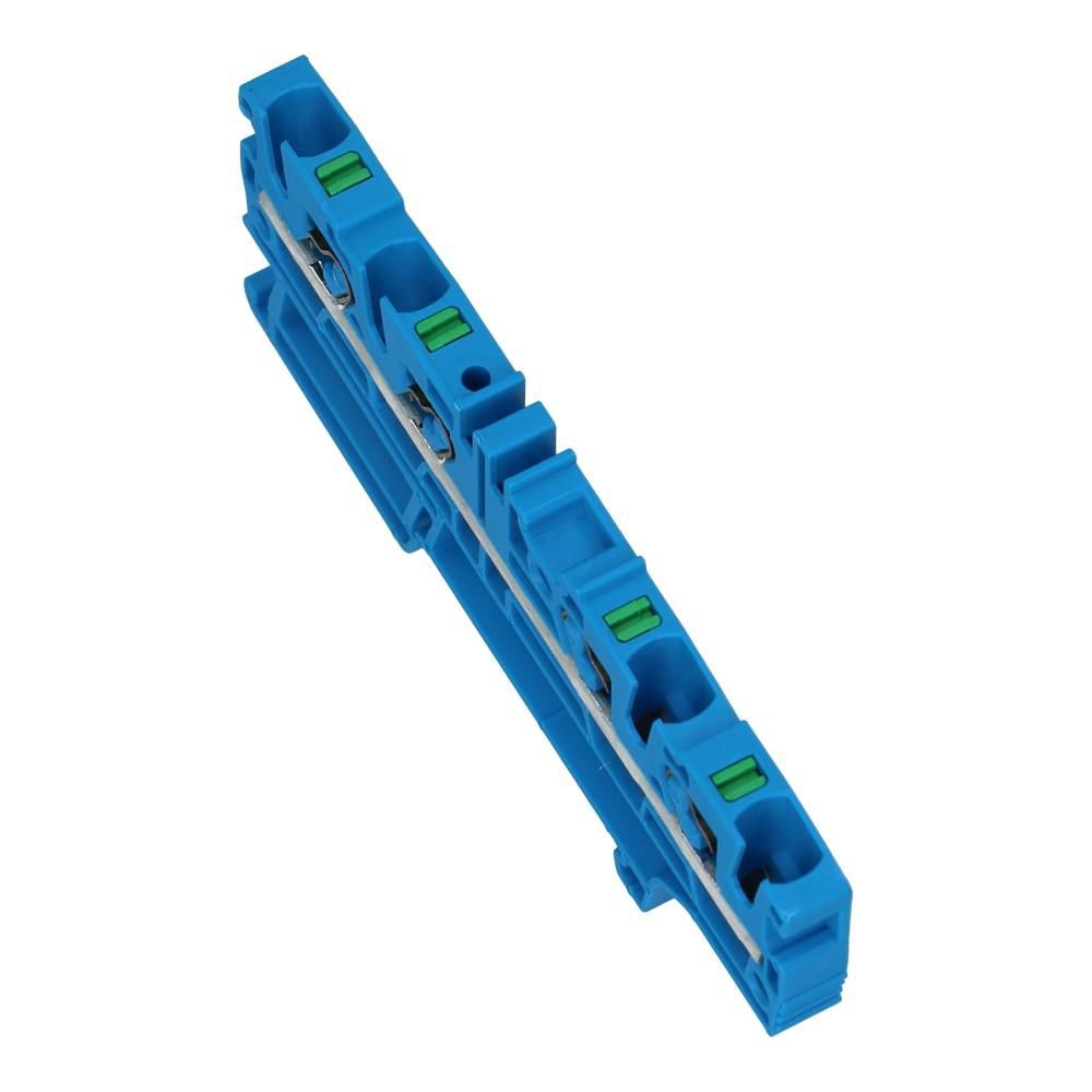 Montageklem steek EFC 4mm² blauw 4 aansluitingen