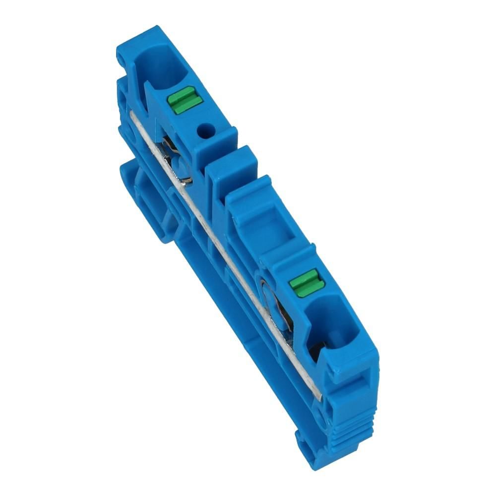 Montageklem steek EFC 4mm² blauw 2 aansluitingen