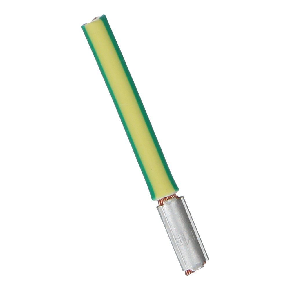 Montagedraad met vertind huls geel-groen 2.5mm² 160mm halogeenvrij 90°C 