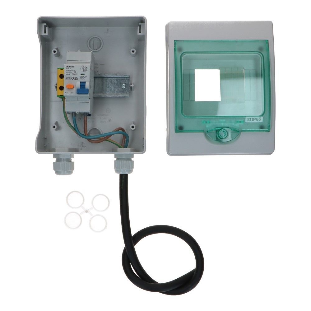 1 fase Backup box beveiliging C32 100mA High Immunity 1 fase Backup box beveiliging C32 100mA High Immunity