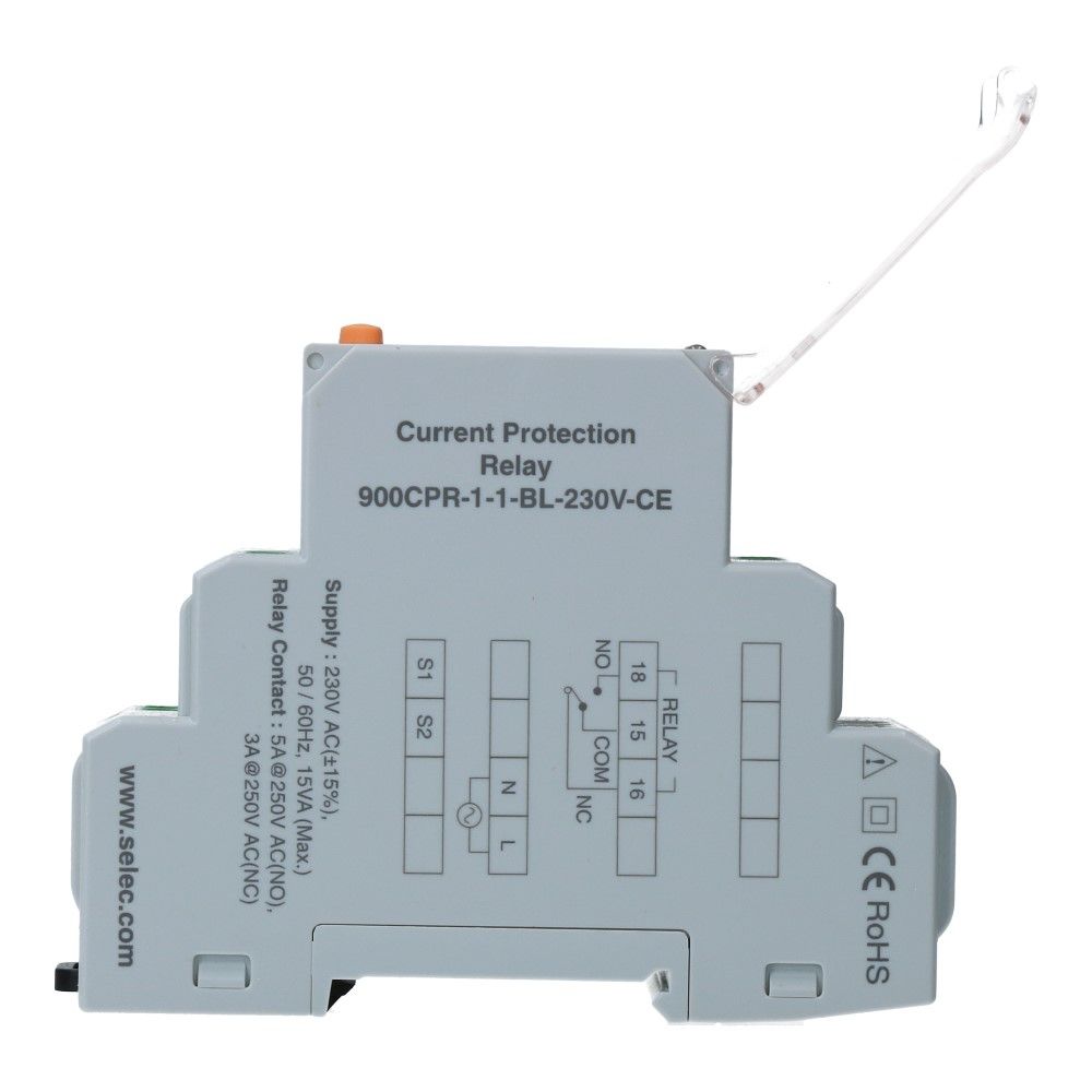 Stroomcontrole relais digitaal 0-999A 1 fase